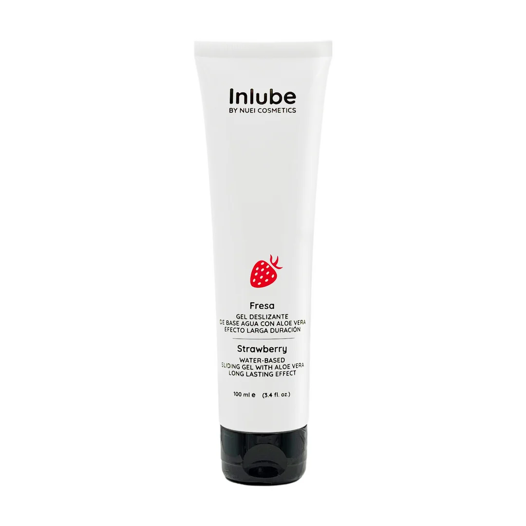 Lubricante de base acuosa Nuei con sabor a fresa, 100 ml - Imagen 1