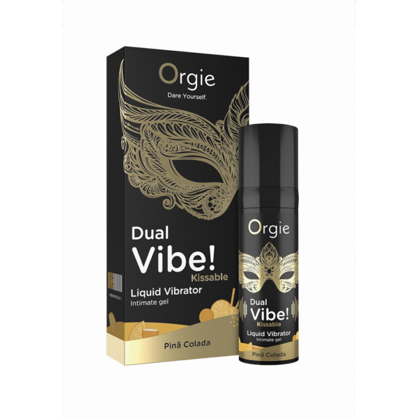 Vibrador líquido besable Orgie Dual Vibe! Pina Colada 15 ml