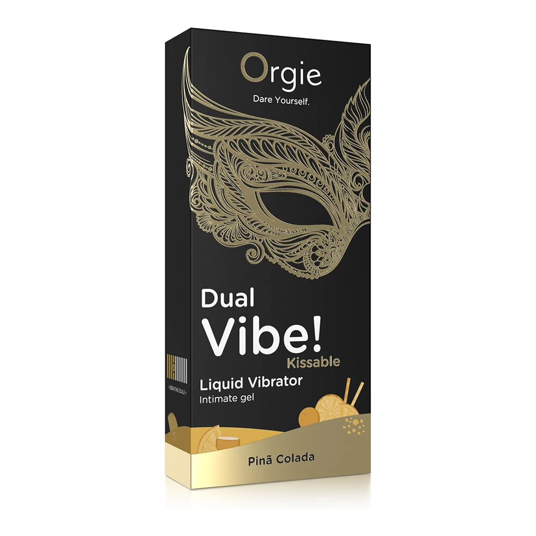 Vibrador líquido besable Orgie Dual Vibe! Pina Colada 15 ml - Imagen 2