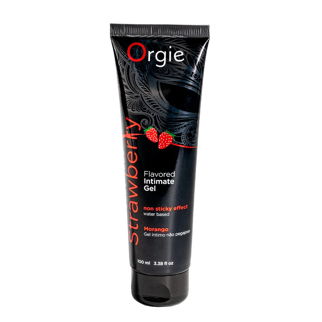 Lubricante de base de agua Orgie Lube Tube con sabor a fresa, 100 ml - Imagen 2
