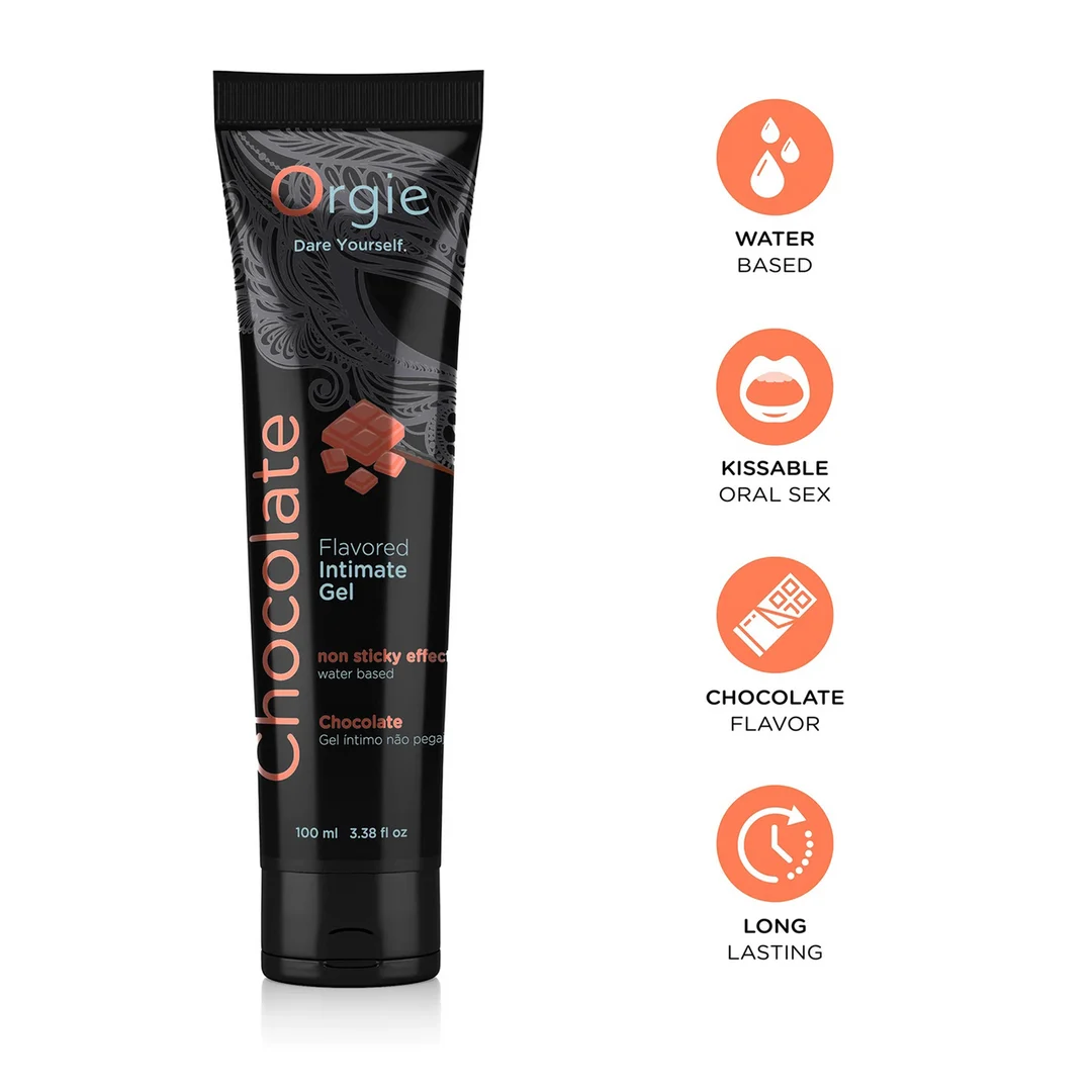 Lubricante con sabor – Lubricante de base acuosa, duradero y no pegajoso – Chocolate – 100 ml - Imagen 1