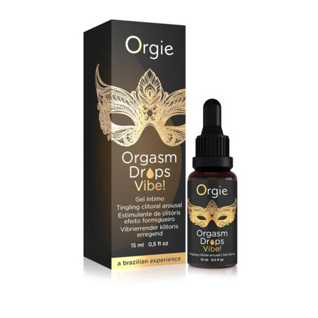 Orgie Orgasm Drops Vibe!, gotas estimulantes, melocotón, 15 ml - Imagen 1