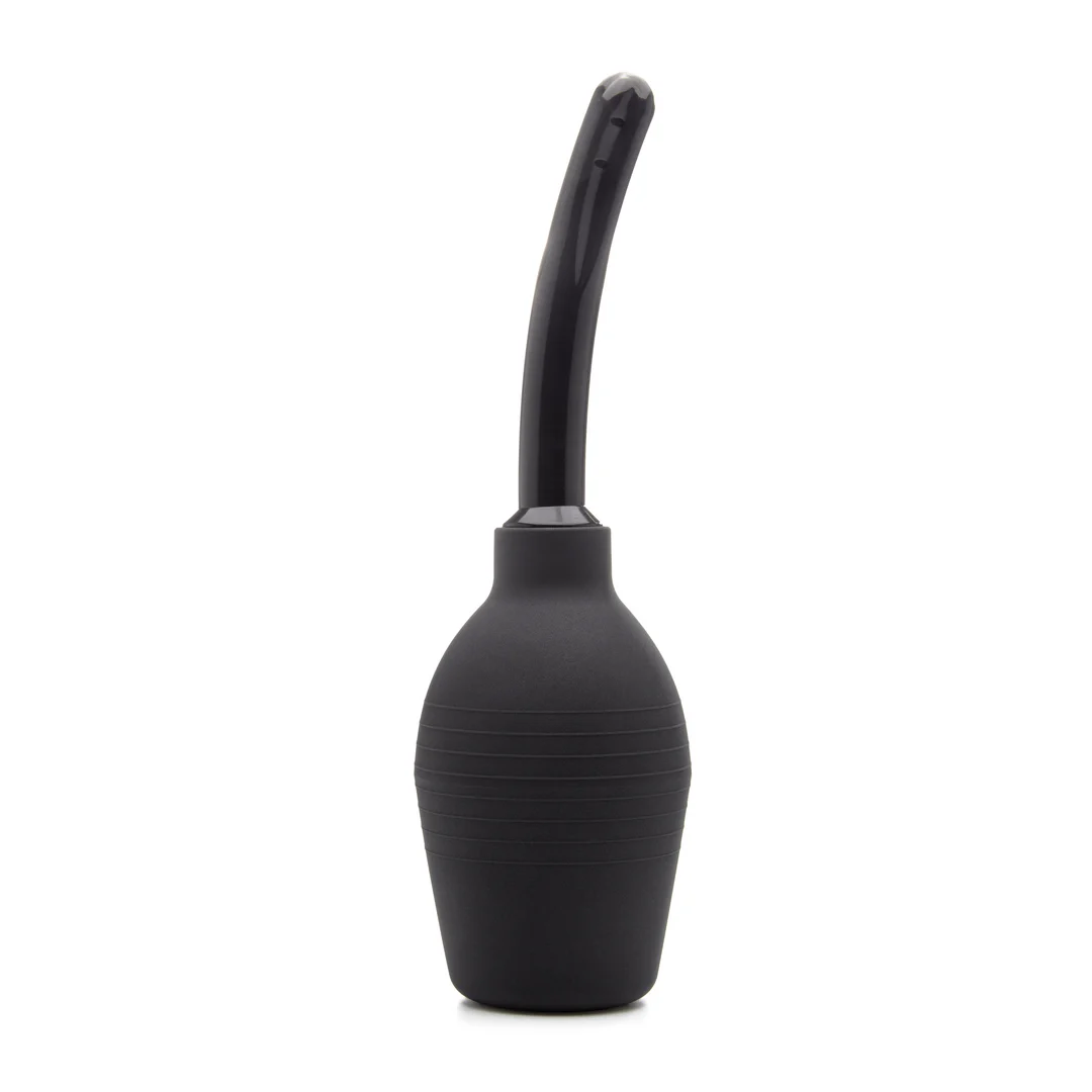 Ducha anal – Ducha anal y vaginal ergonómica con cánula suave – Ouch! by Shots – Negro - Imagen 2