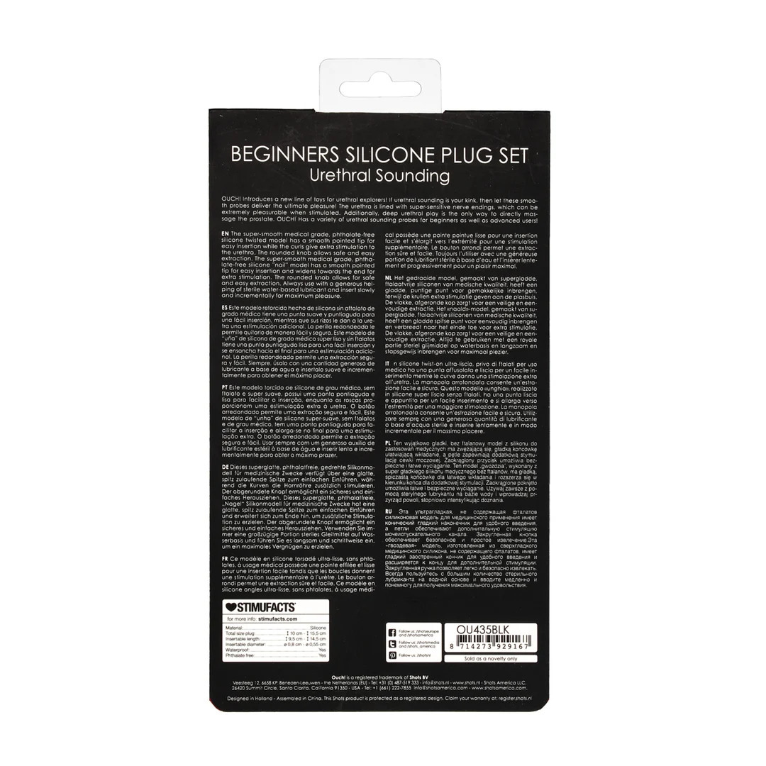 Ouch! Silicone Beginners Plug Set - Imagen 2