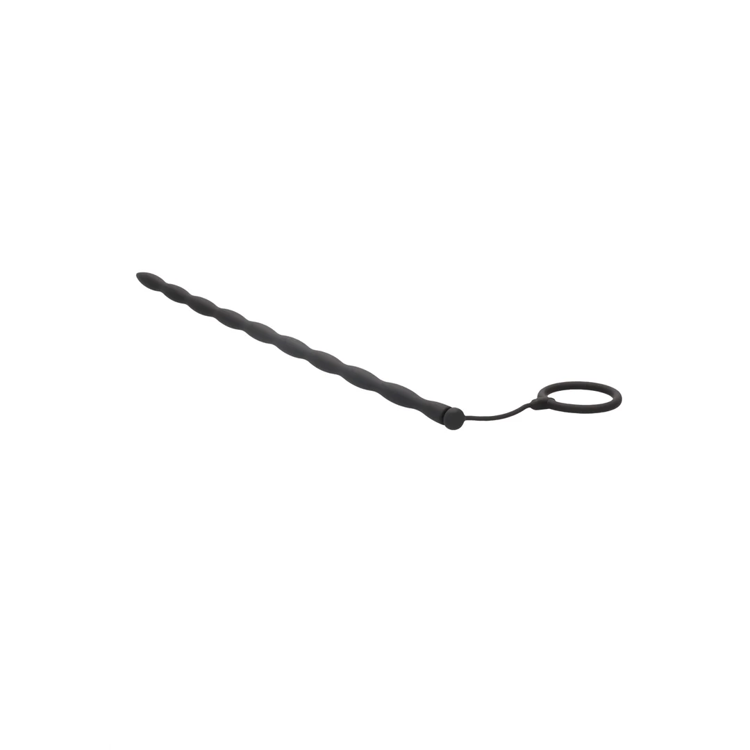 Set Ouch de plug de silicona y anillo para el pene, negro - Imagen 4