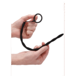 Set Ouch de plug de silicona y anillo para el pene, negro - Imagen 5