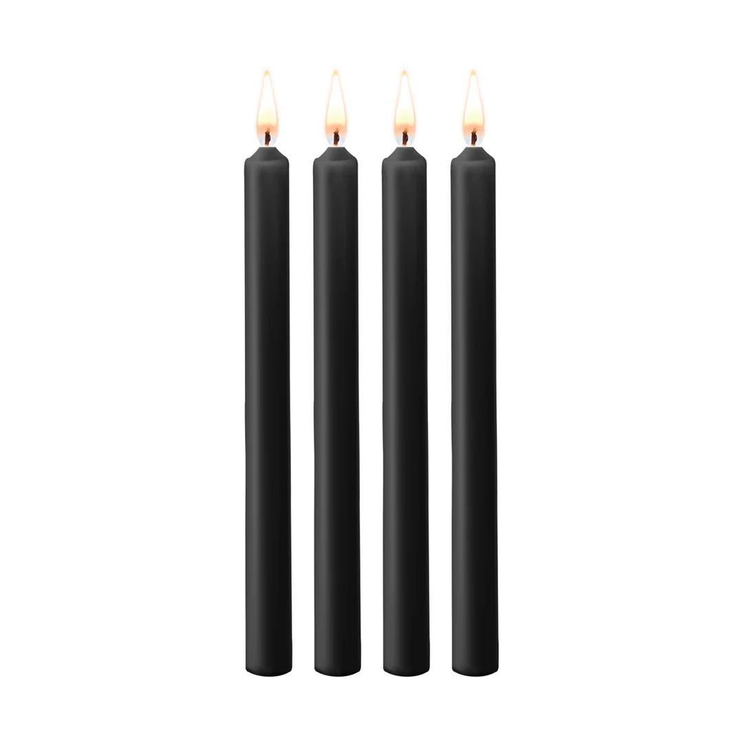 Velas de cera Ouch!, 4 unidades, grandes, negras - Imagen 5