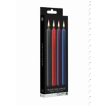 Velas de cera Ouch!, 4 unidades, grandes, negras - Imagen 6