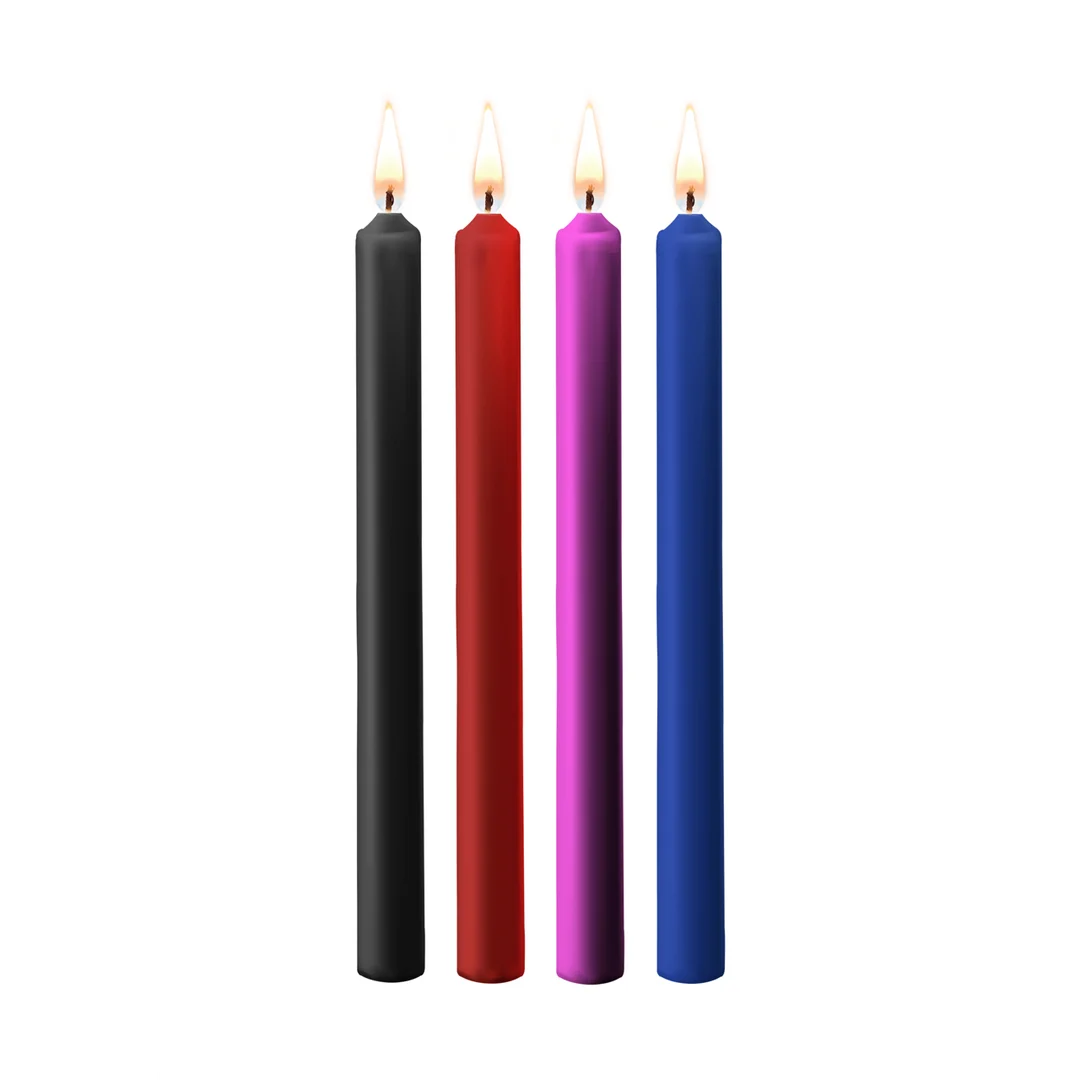 Velas de cera Ouch!, 4 unidades, grandes, negras - Imagen 10
