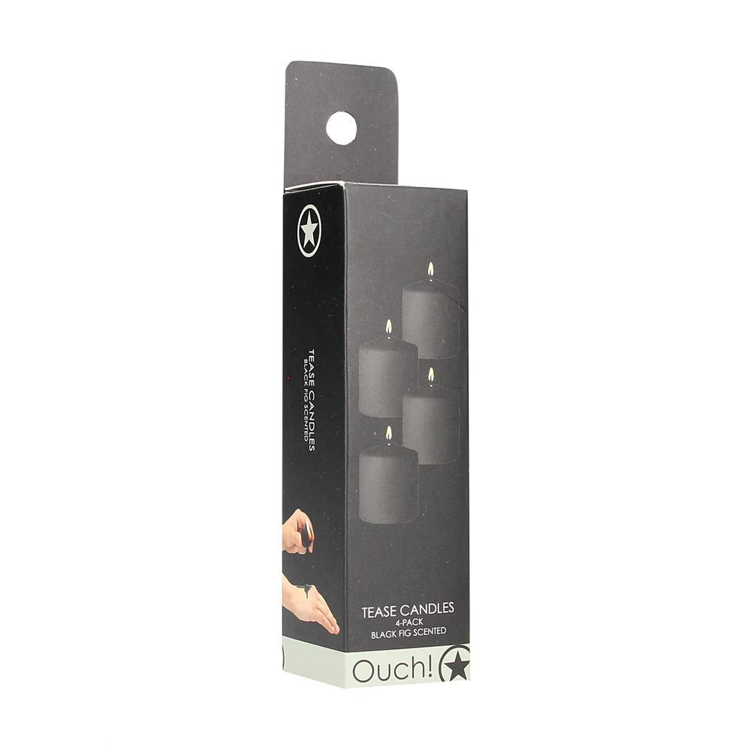 OU567BLK-2 Ouch! Tease Candles Disobedient, 4 unidades - Imagen 1