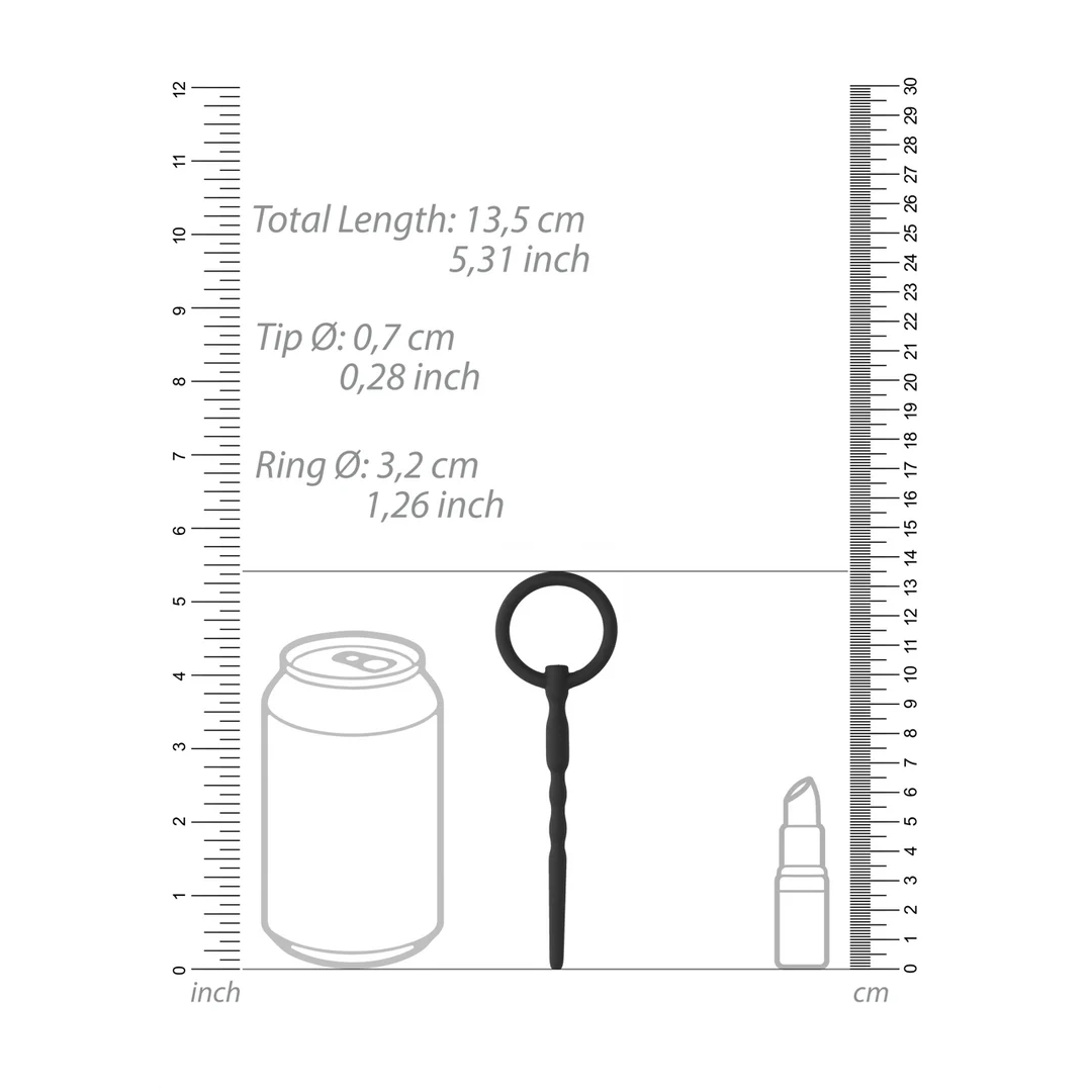 Plug para el pene con anilla en O práctica – 0,3 / 7 mm - Imagen 2