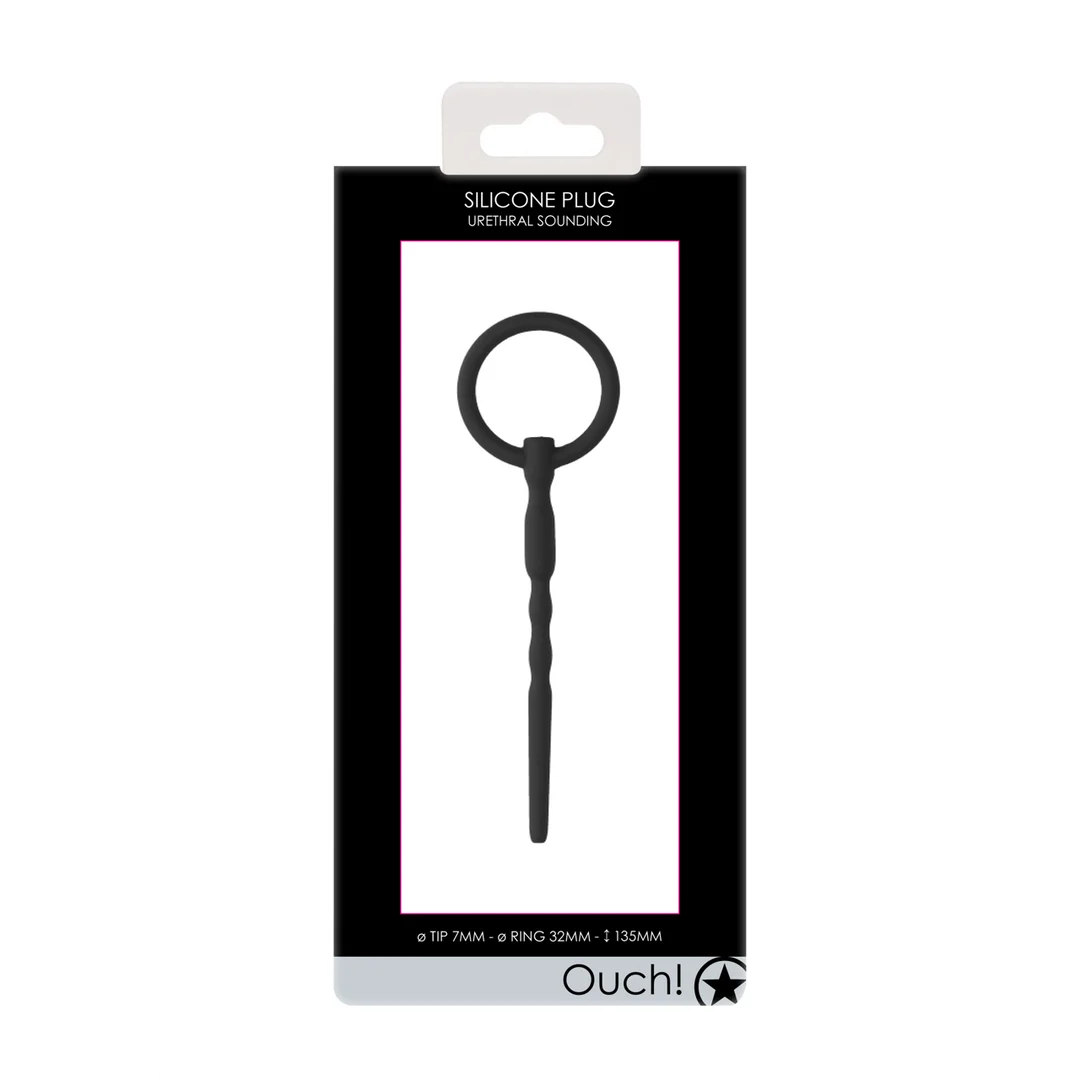 Plug para el pene con anilla en O práctica – 0,3 / 7 mm - Imagen 1
