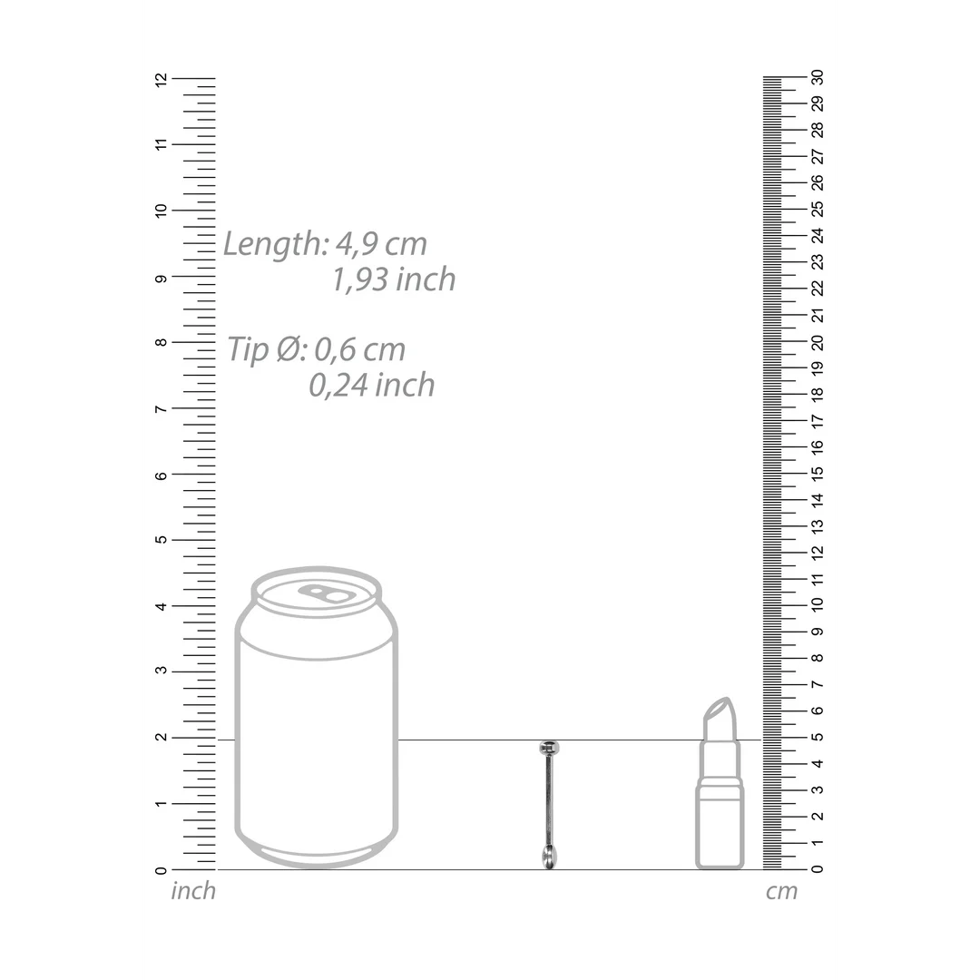 Plug para pene con acabado metálico contundente, 0.2 / 6 mm - Imagen 2