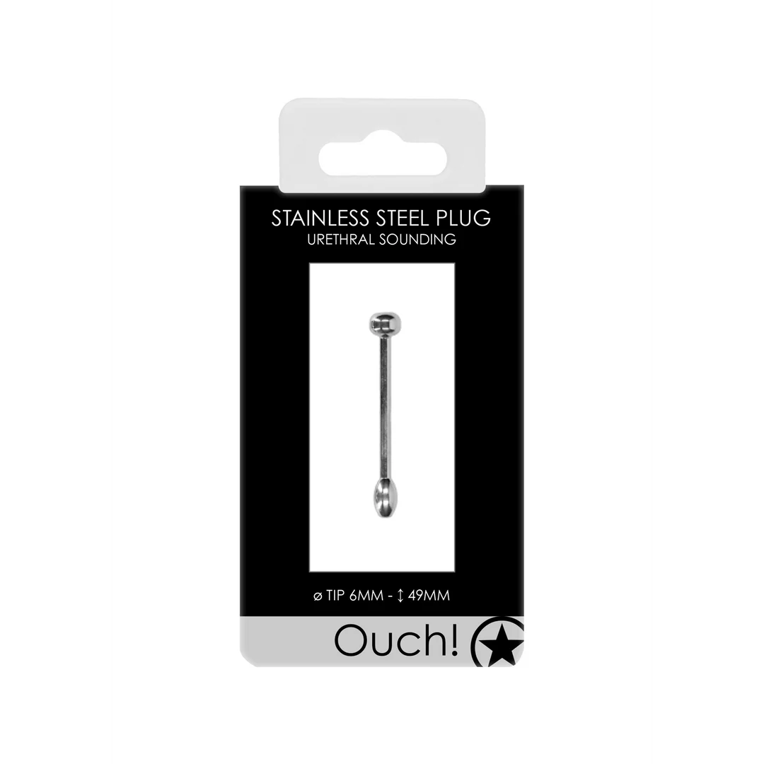 OU603-2 Plug para pene con acabado metálico contundente, 0.2 / 6 mm - Imagen 1