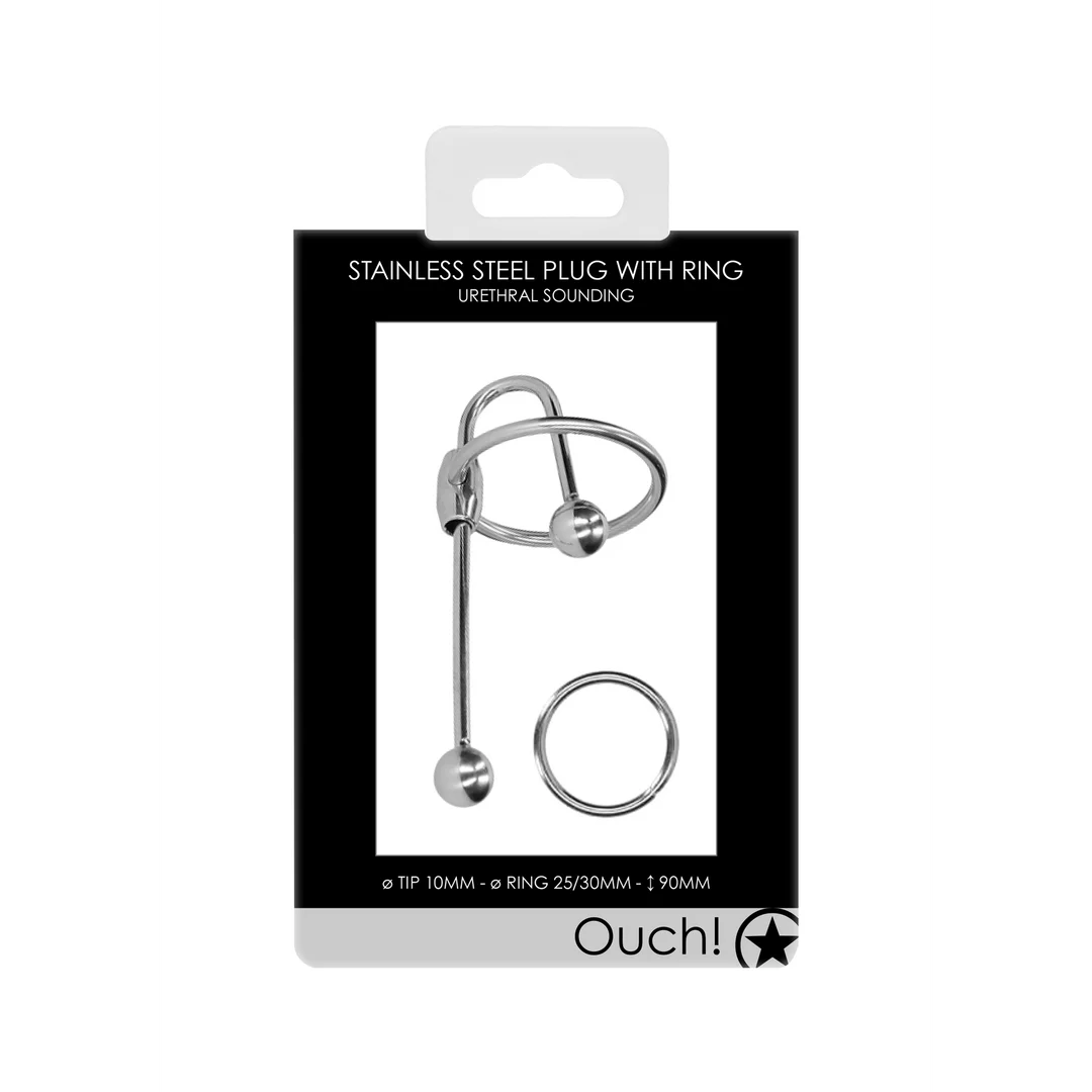 Plug para el pene con anillo en O – 0.4 / 10 mm - Imagen 1