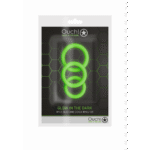 Set de anillos para el pene Ouch! que brillan en la oscuridad