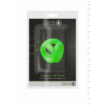 Anillo para el pene Ouch! Glow in the Dark con banda para los testículos