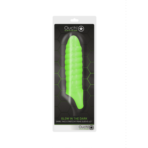 Ouch! Swirl funda para pene Glow in the Dark