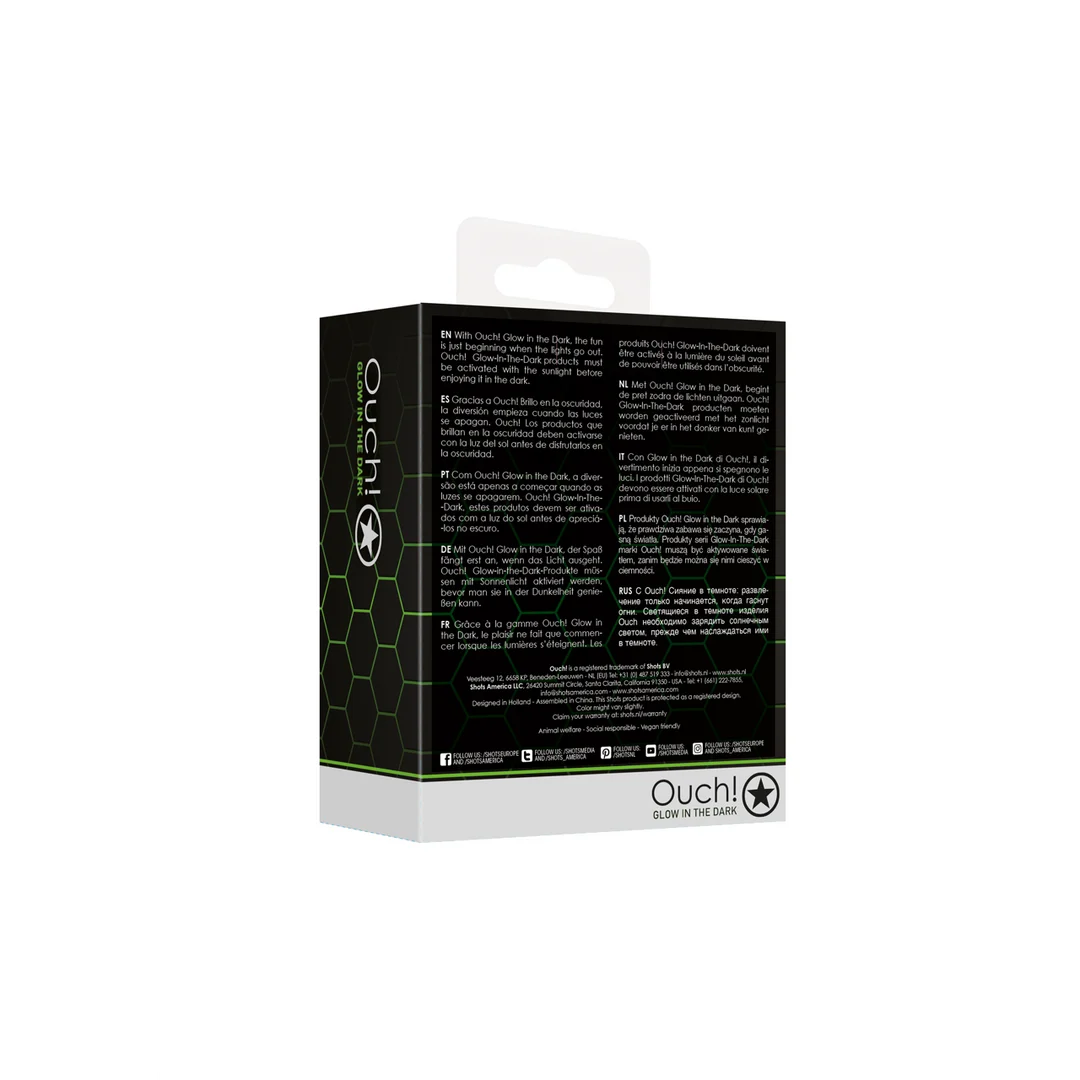 Masturbadora vibradora Ouch! Glow in the Dark con forma de cabeza - Imagen 2