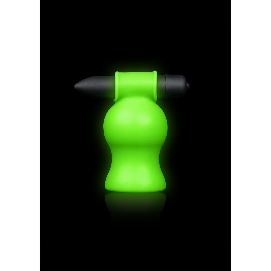 Masturbadora vibradora Ouch! Glow in the Dark con forma de cabeza - Imagen 6