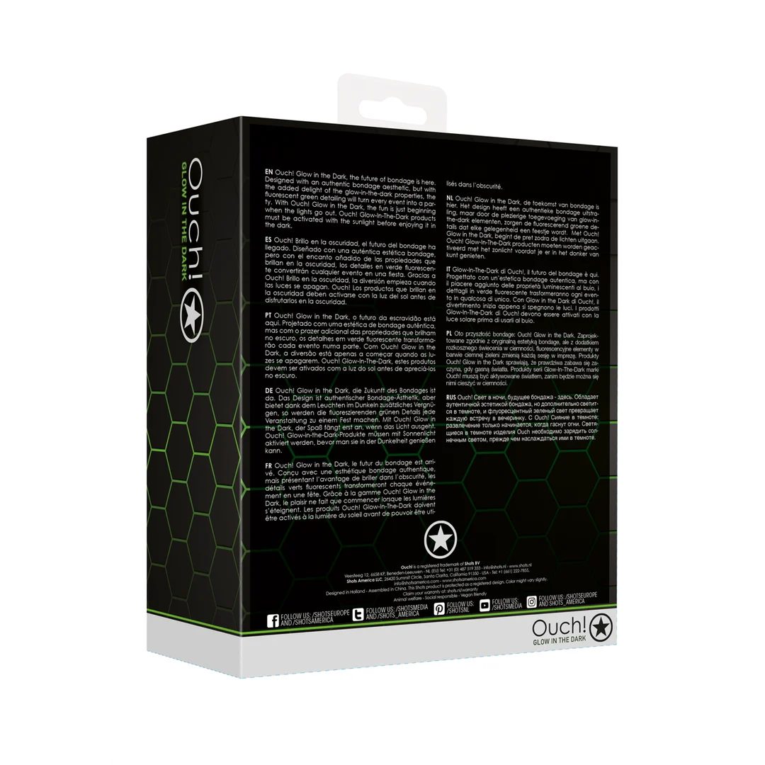 Arnés strap on con banda ajustable · Glow in the Dark - Imagen 2