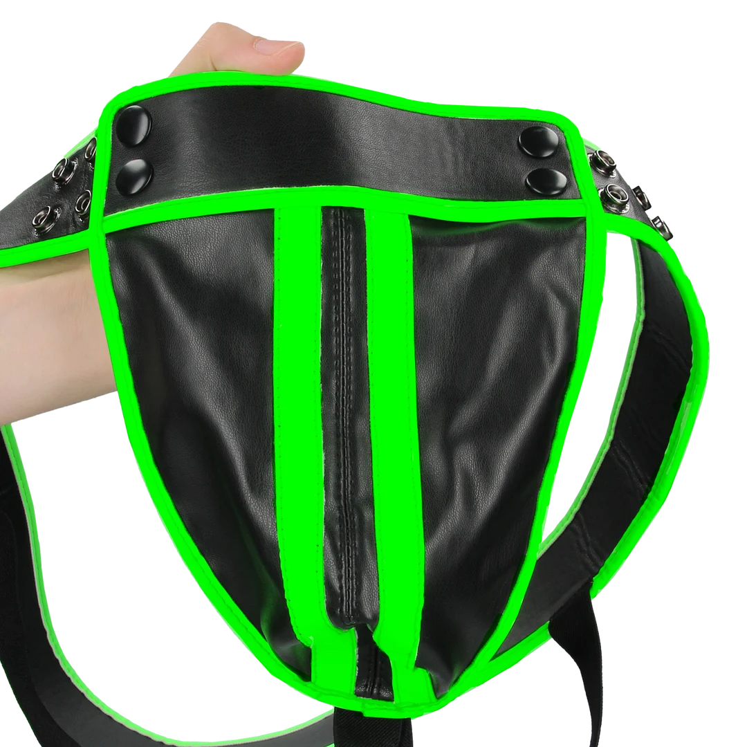 Suspensorio que brilla en la oscuridad, ropa interior sexy para hombre con estilo bondage – Ouch! - Imagen 6