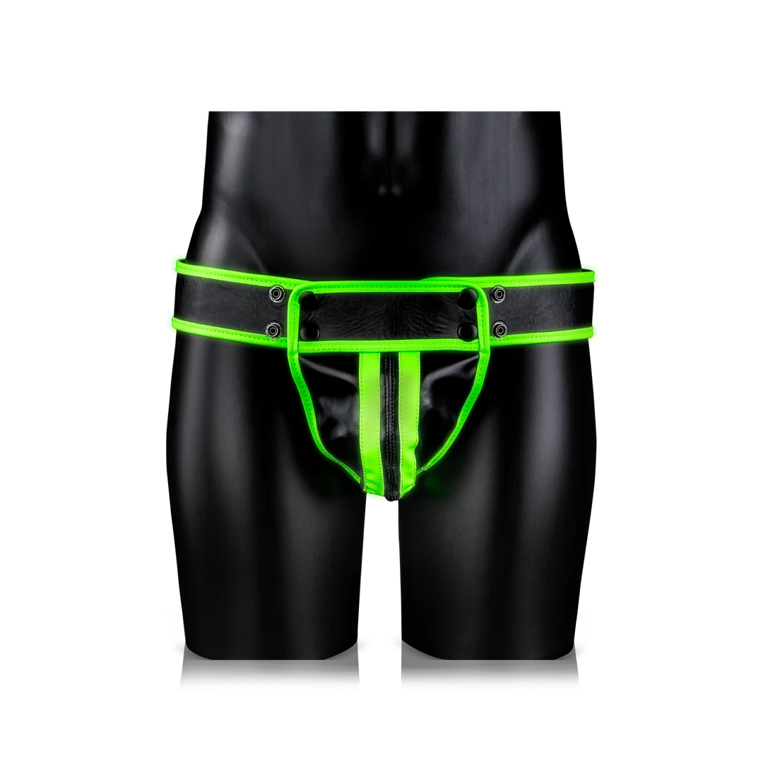 Suspensorio que brilla en la oscuridad, ropa interior sexy para hombre con estilo bondage – Ouch! - Imagen 4