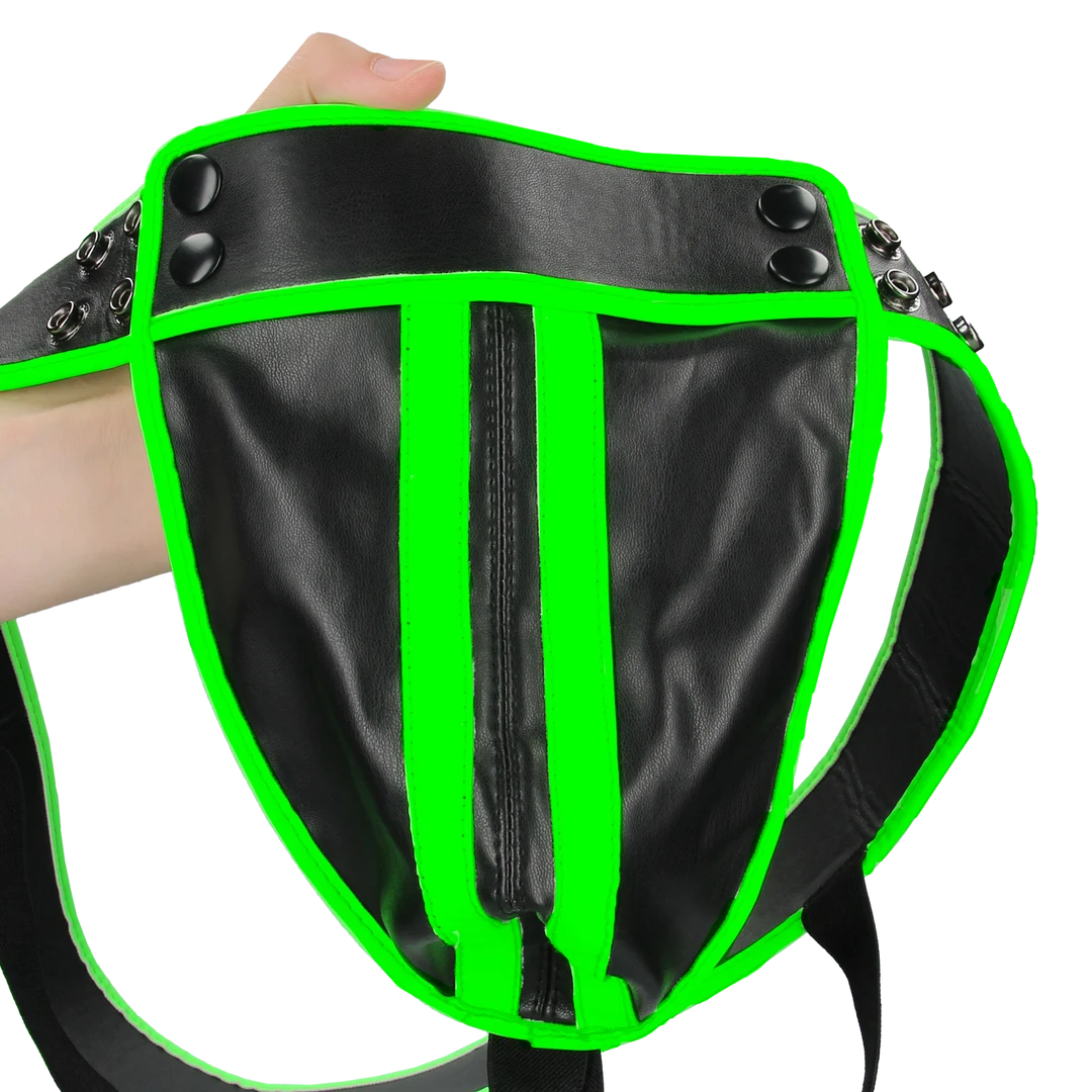 Suspensorio que brilla en la oscuridad, ropa interior sexy para hombre con estilo bondage – Ouch! - Imagen 12