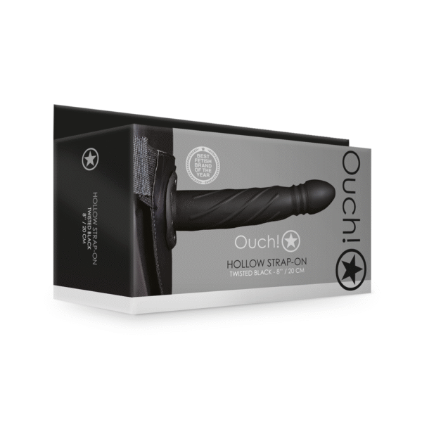 Ouch! Twisted Hollow Strap On 20 cm negro
