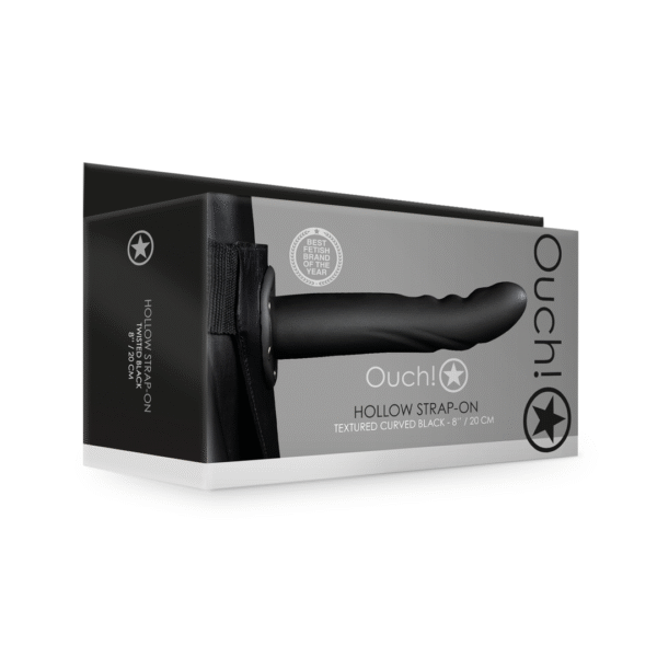 Ouch! strap on hueco curvado texturizado