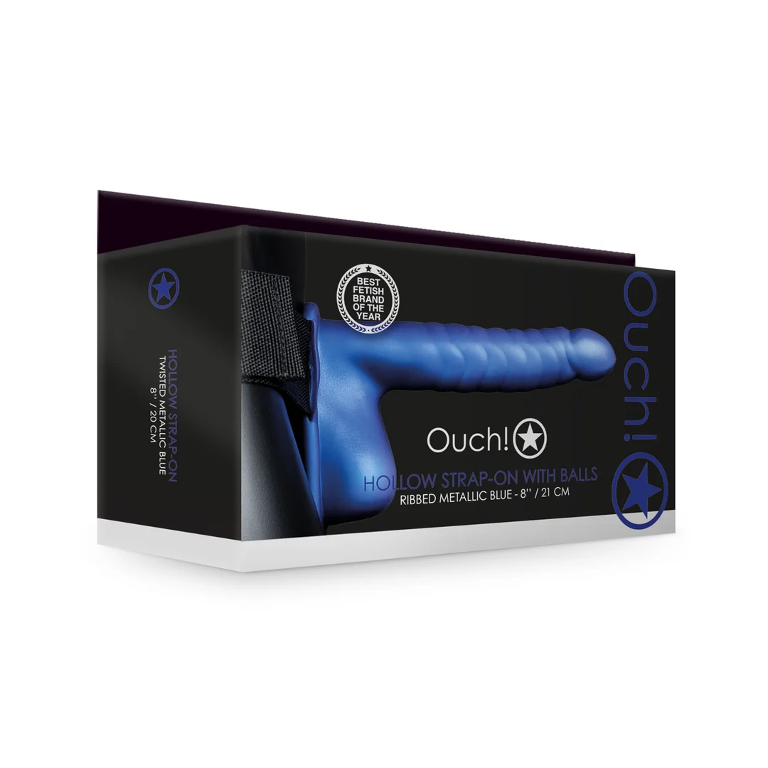 Ouch! Arnés hueco Glow in the Dark con bolas - Imagen 18