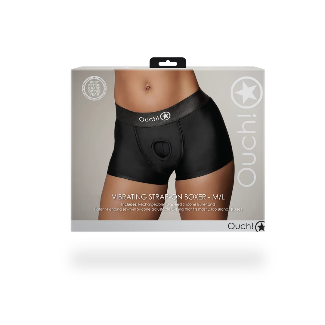 Boxer vibrador con arnés Ouch! by Shots - Imagen 2