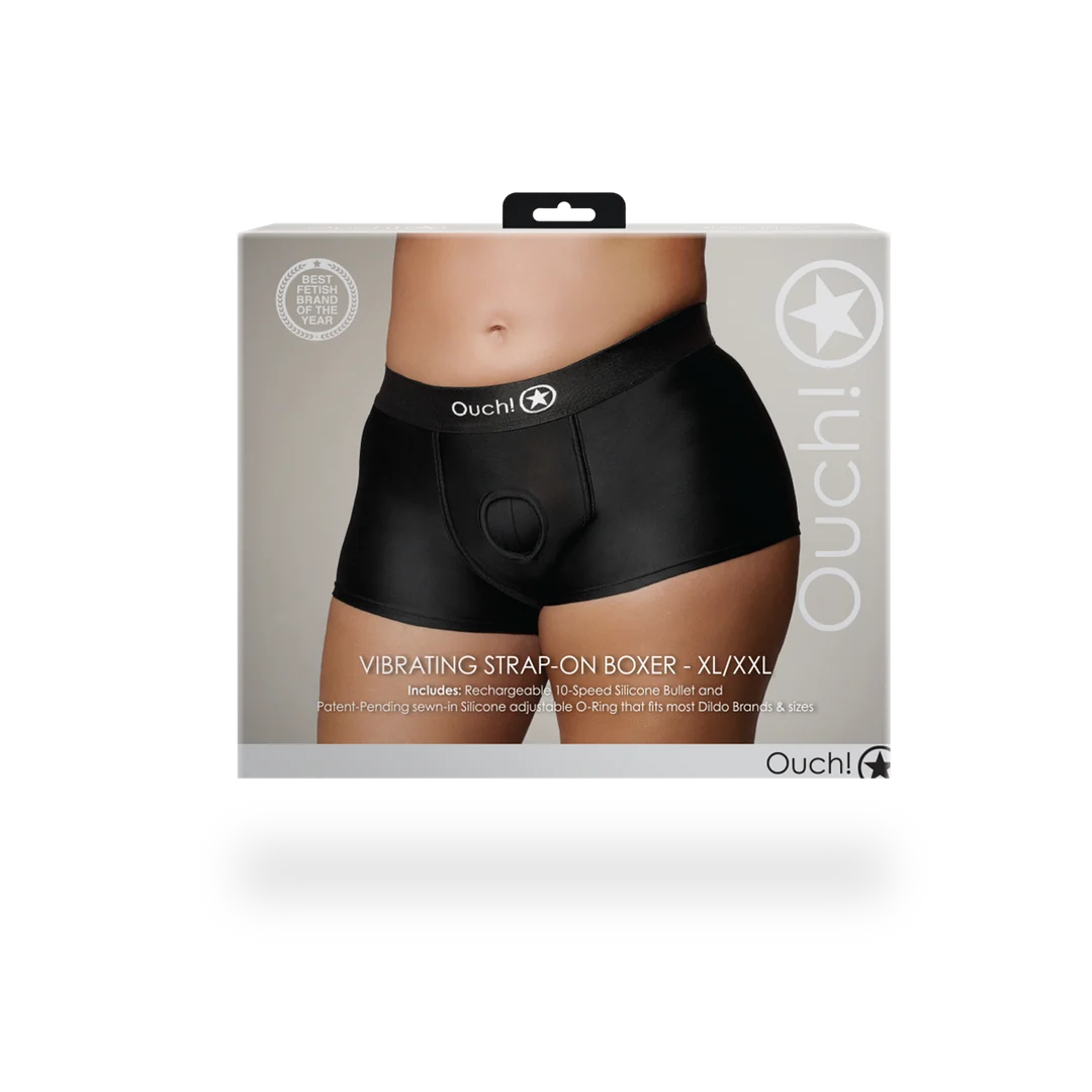 Boxer vibrador con arnés Ouch! by Shots - Imagen 8