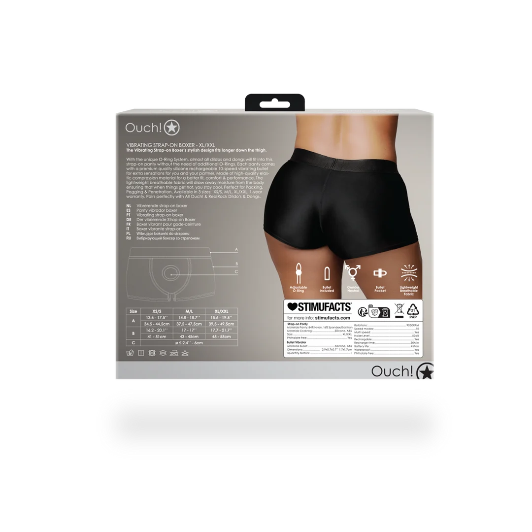 Boxer vibrador con arnés Ouch! by Shots - Imagen 9