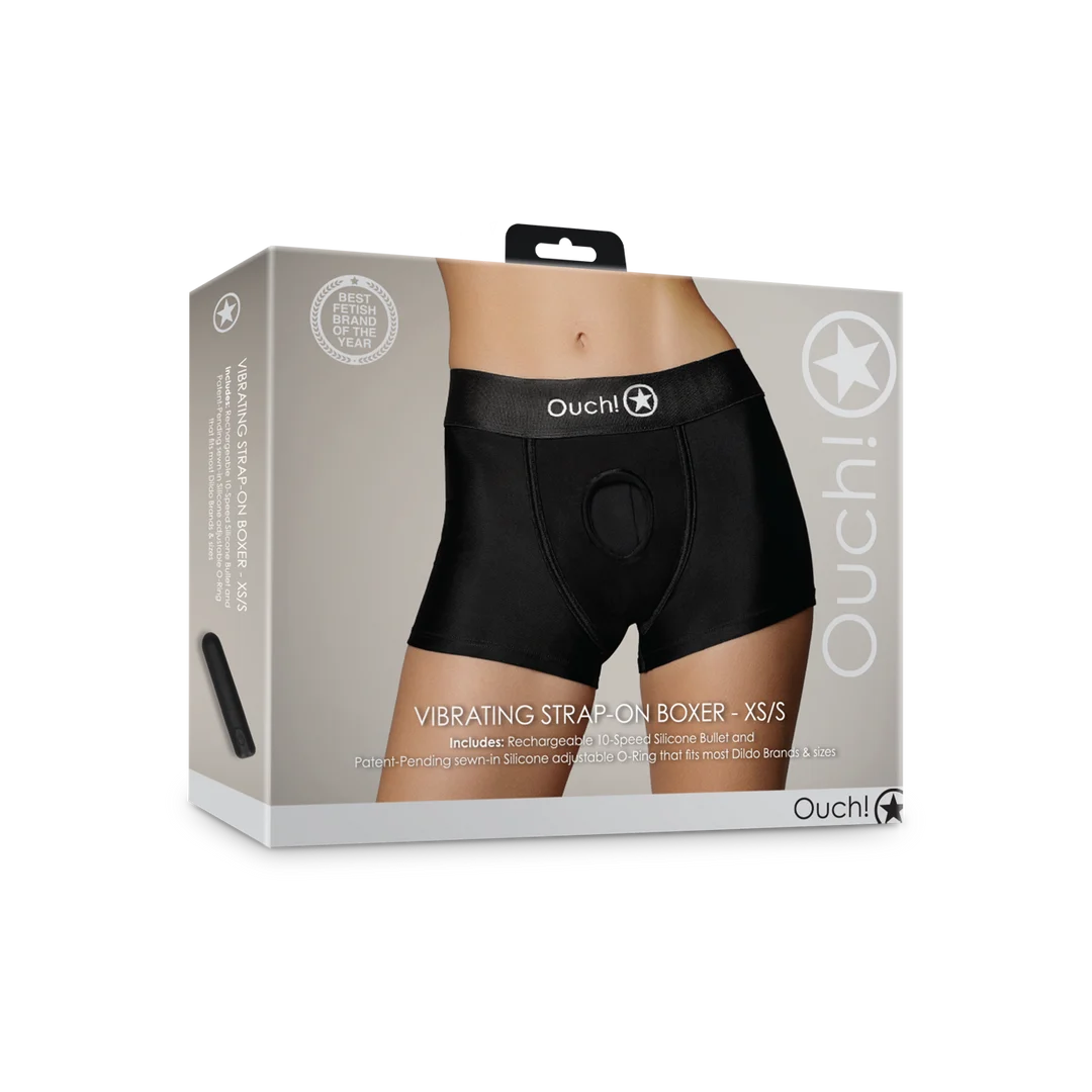 Boxer vibrador con arnés Ouch! by Shots - Imagen 13