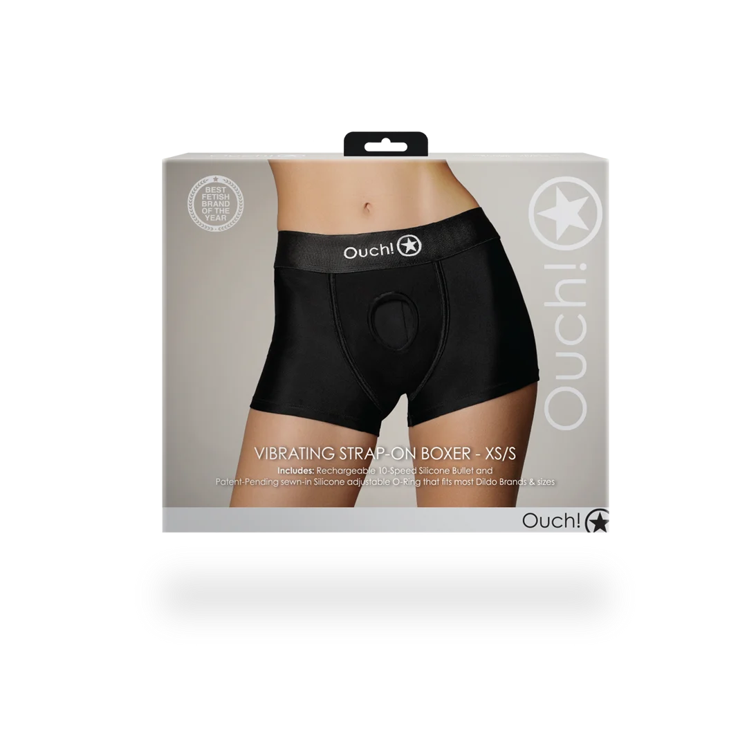 Boxer vibrador con arnés Ouch! by Shots - Imagen 14