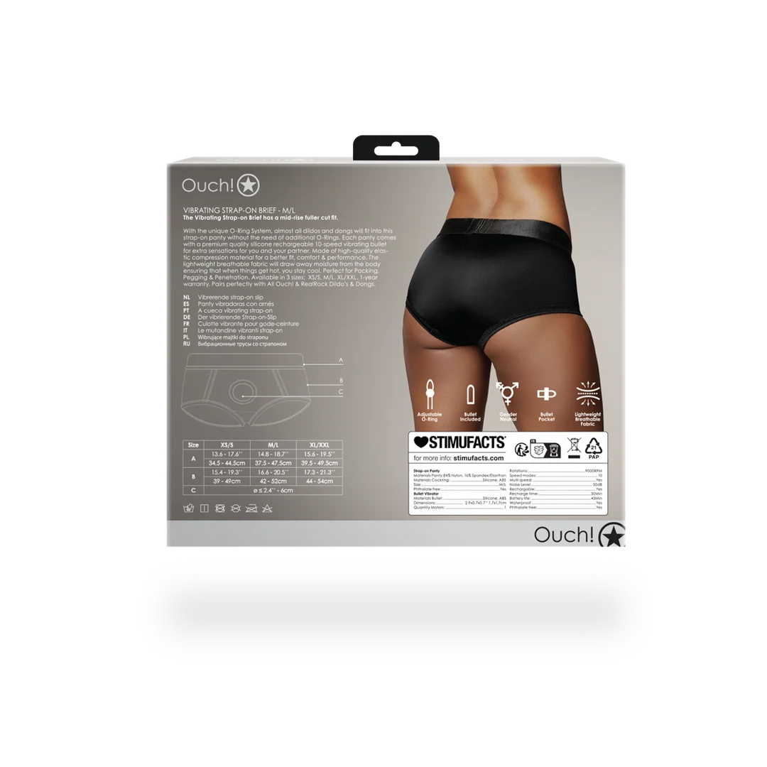 Vibrador bala con 10 modos – Calzoncillo vibrador tipo arnés Ouch! by Shots - Imagen 3