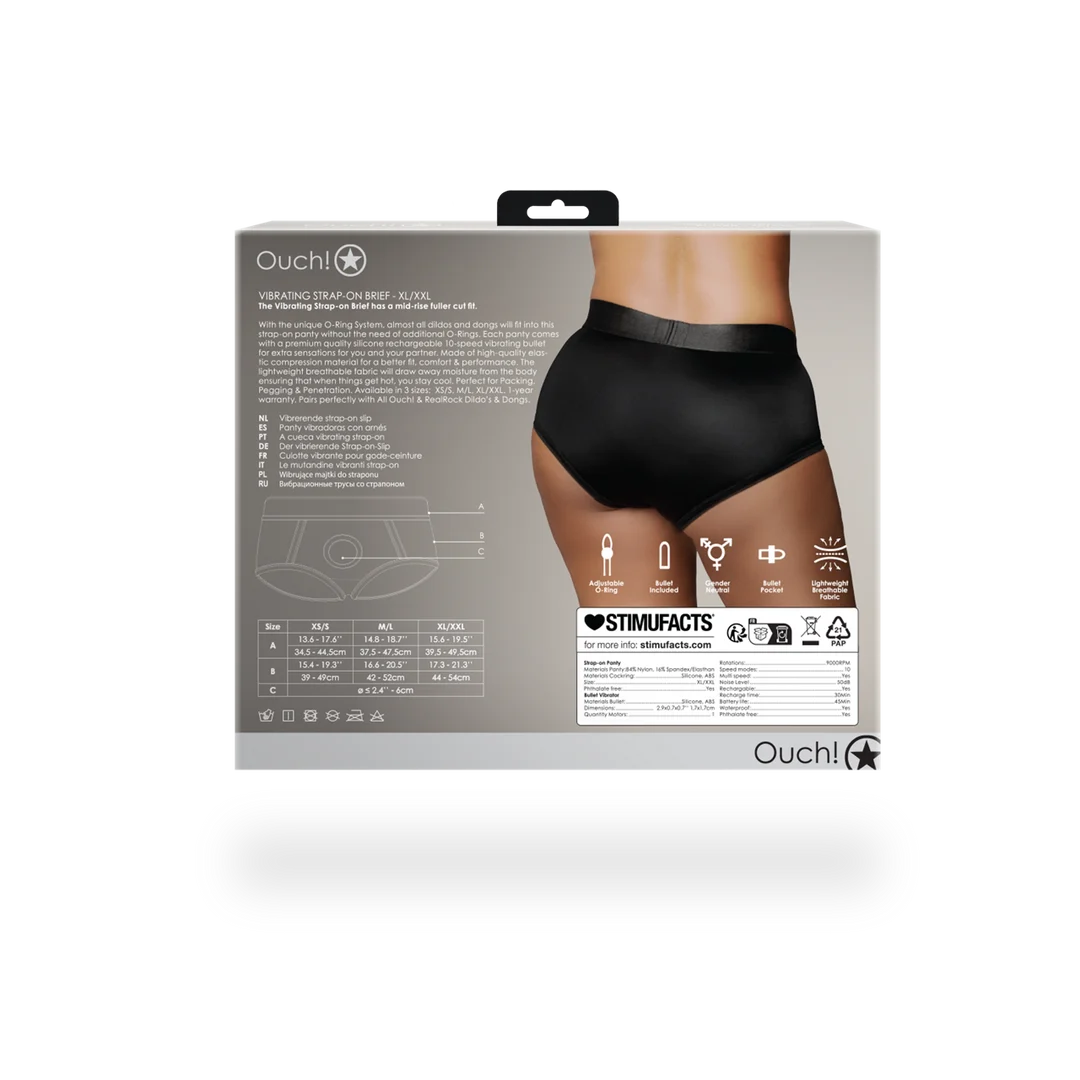 Vibrador bala con 10 modos – Calzoncillo vibrador tipo arnés Ouch! by Shots - Imagen 9