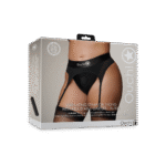 Ouch! Tanga con arnés y vibrador, con ligueros ajustables - Imagen 7