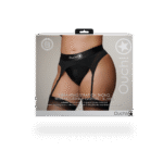 Ouch! Tanga con arnés y vibrador, con ligueros ajustables - Imagen 8