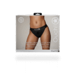 Vibrador tipo bala con 10 modos – Tanga con arnés Ouch! by Shots - Imagen 2