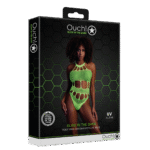 Body verde neón con escote griego