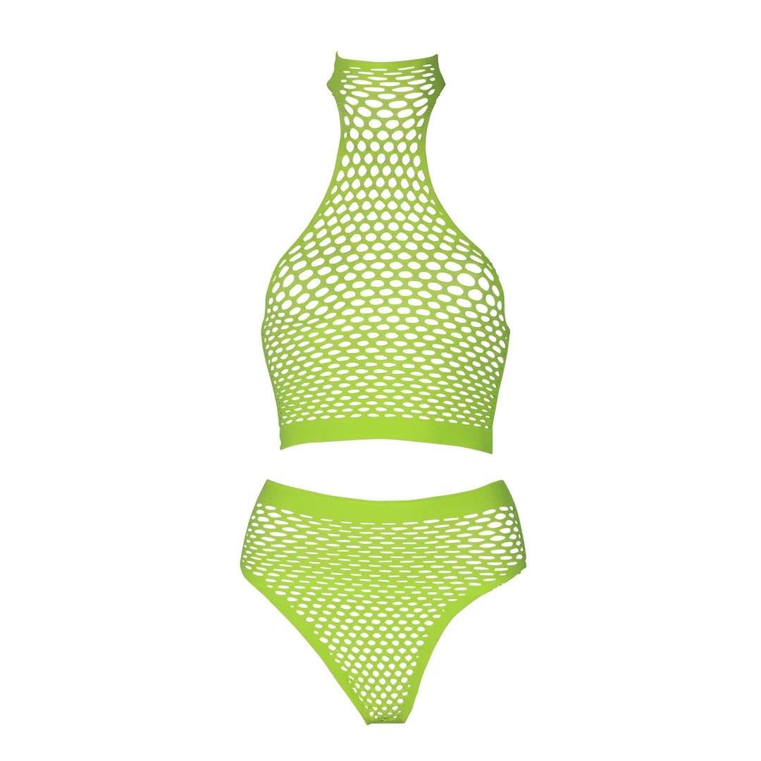 Conjunto verde neón de cuello alto con braga - Imagen 5