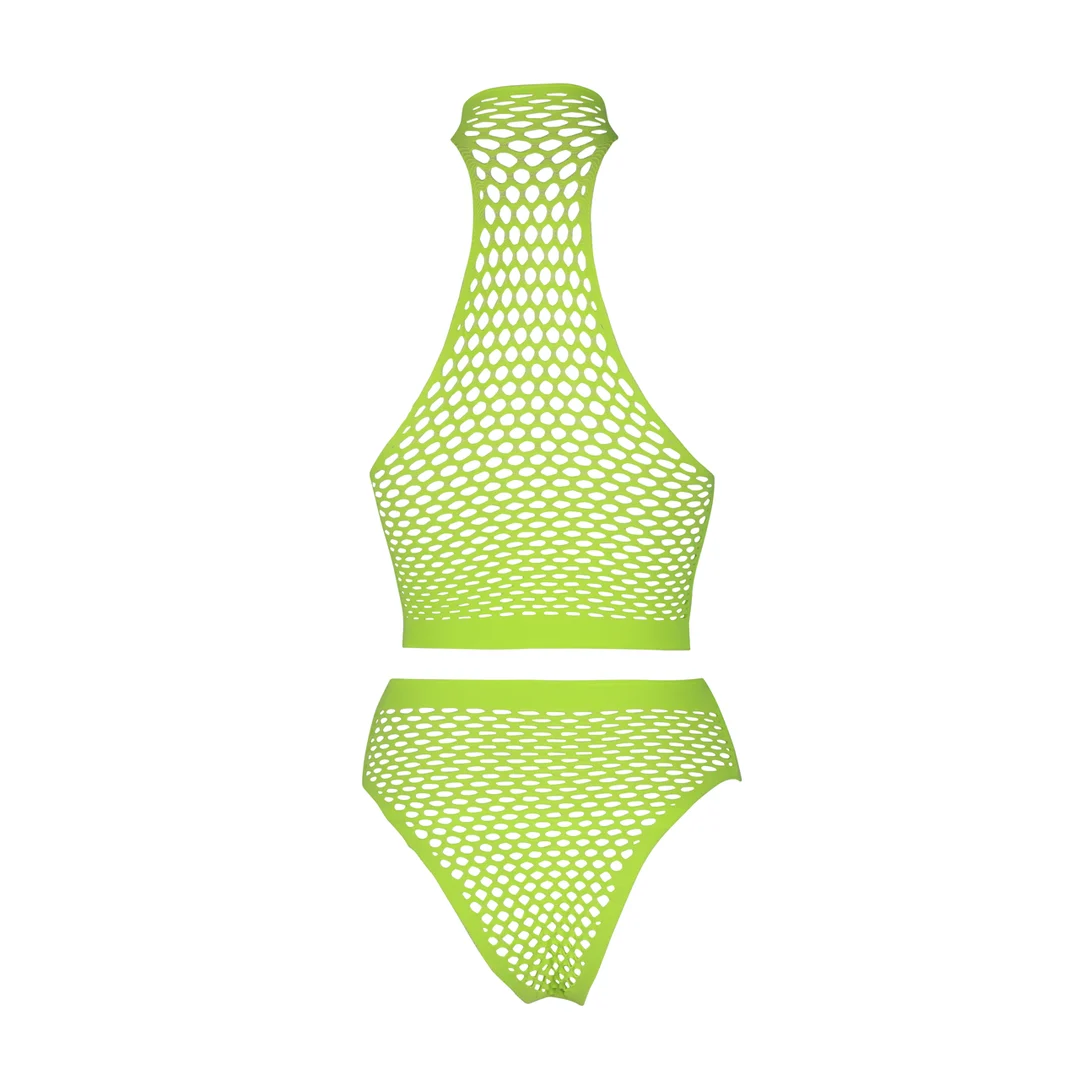 Conjunto verde neón de cuello alto con braga - Imagen 6