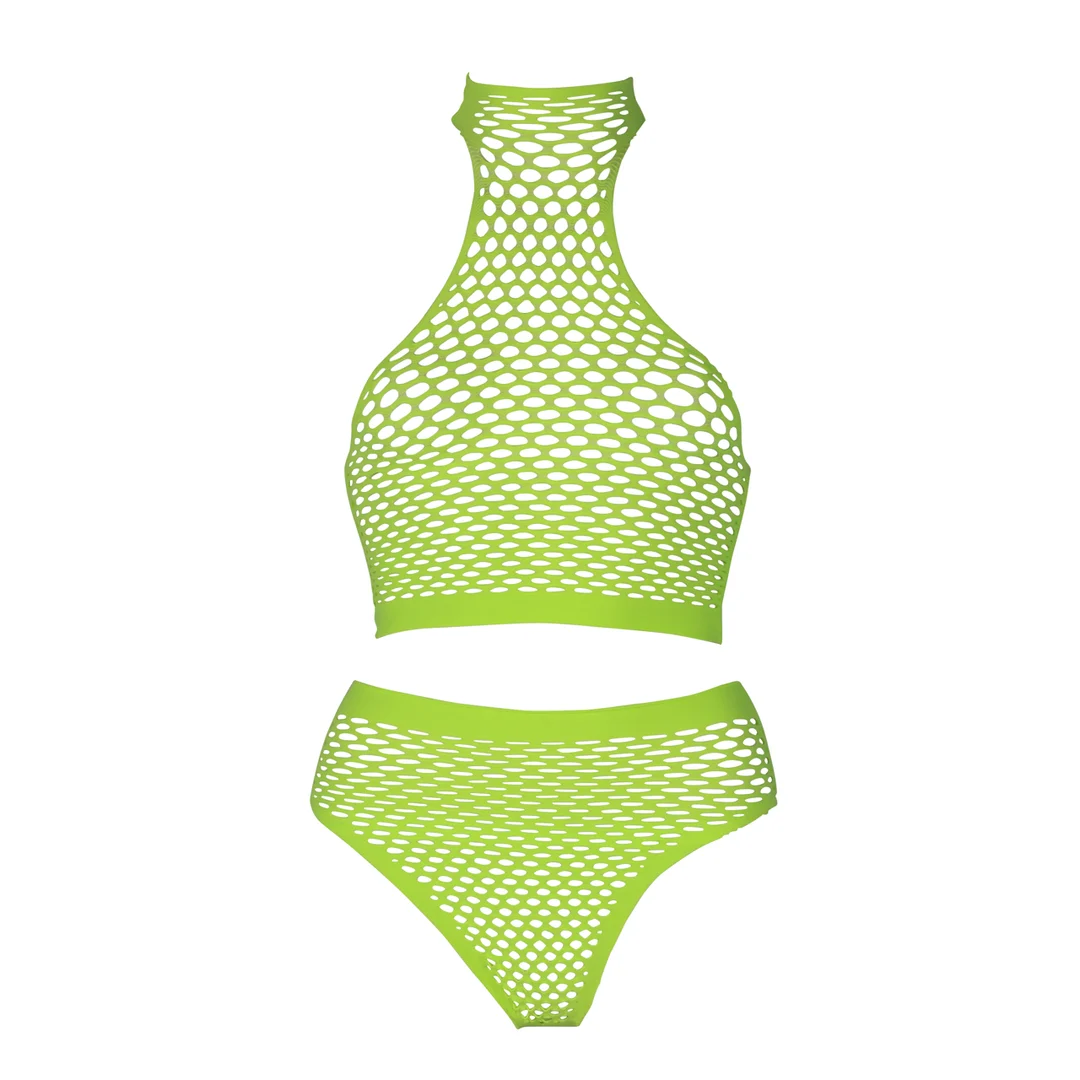 Conjunto verde neón de cuello alto con braga - Imagen 11