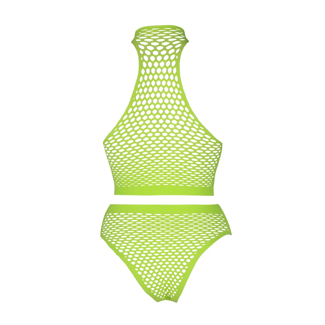 Conjunto verde neón de cuello alto con braga - Imagen 12