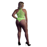 Conjunto verde neón de cuello alto con braga - Imagen 8