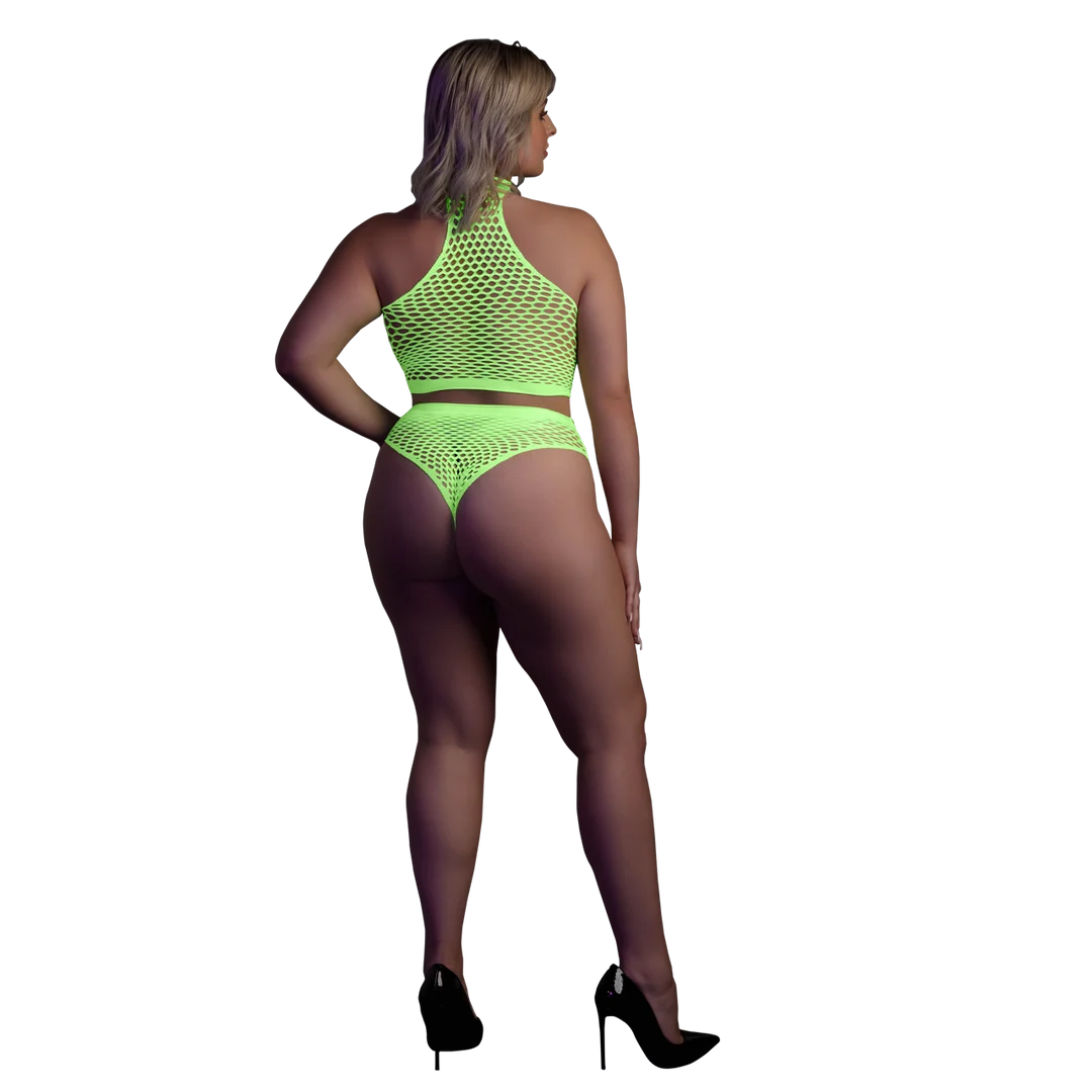 Conjunto verde neón de cuello alto con braga - Imagen 8