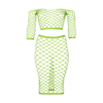 Top corto verde neón con falda larga - Imagen 11
