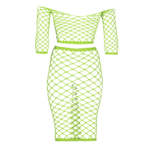 Top corto verde neón con falda larga - Imagen 12